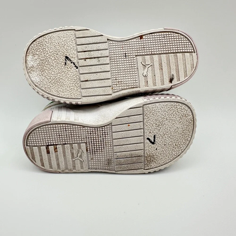 Puma Cali Star In Bloom Toddler 5C White‎ Pink Floral Butterfly Sneakers